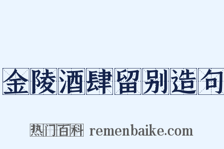 金陵酒肆留别造句是什么意思的图片
